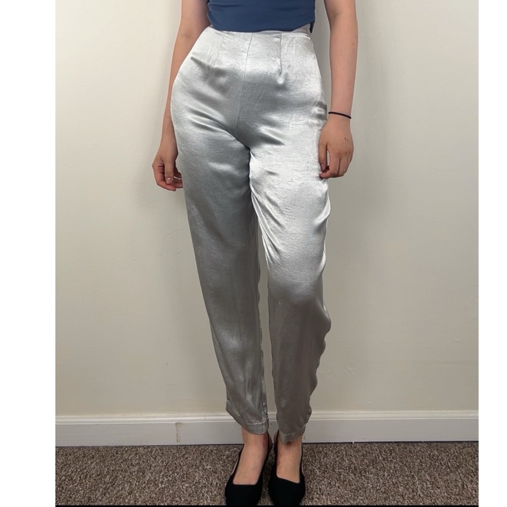 Vintage Todd Thompson Metallic Silver Pants